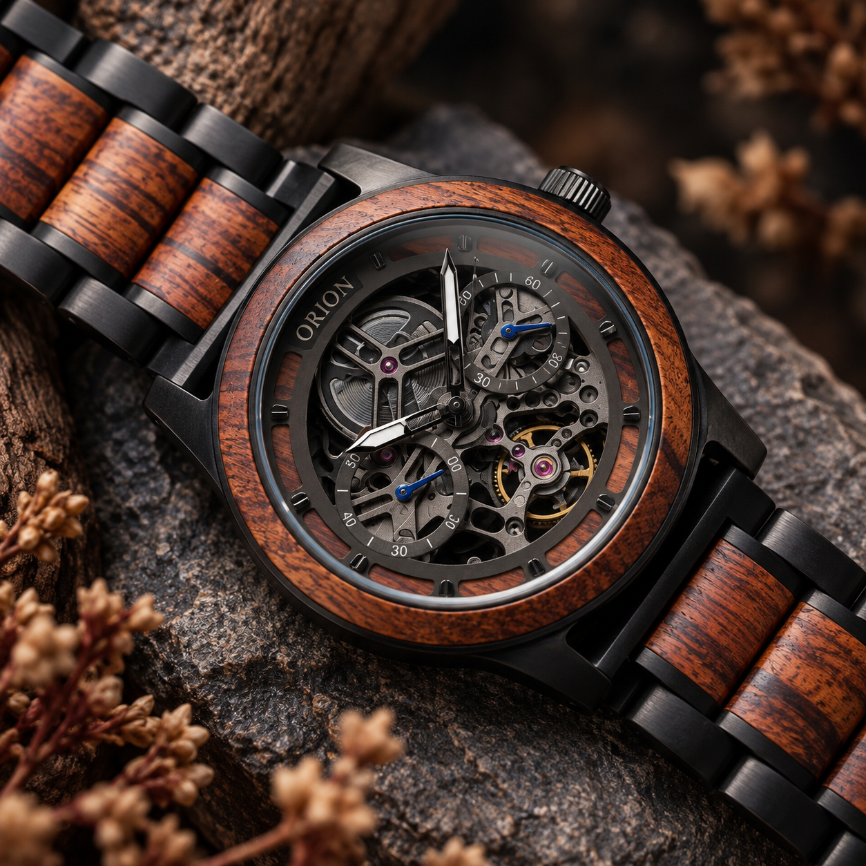 Herrenuhr aus feinstem Material – Orion Timepieces Handwerk