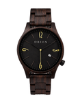 Orion Aurum – Herrenuhr aus Holz mit goldenen Ziffern