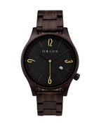 Orion Aurum – Herrenuhr aus Holz mit goldenen Ziffern