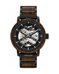 Orion Axis – Mechanische Herrenuhr aus Holz mit Skelett-Zifferblatt