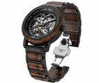 Orion Axis – Mechanische Herrenuhr aus Holz mit Skelett-Zifferblatt