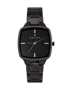 Orion Noir – Herrenuhr aus Holz, eckiges Gehäuse in Schwarz