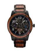 Orion Vertex – Automatik-Herrenuhr aus Holz mit Skelett-Zifferblatt